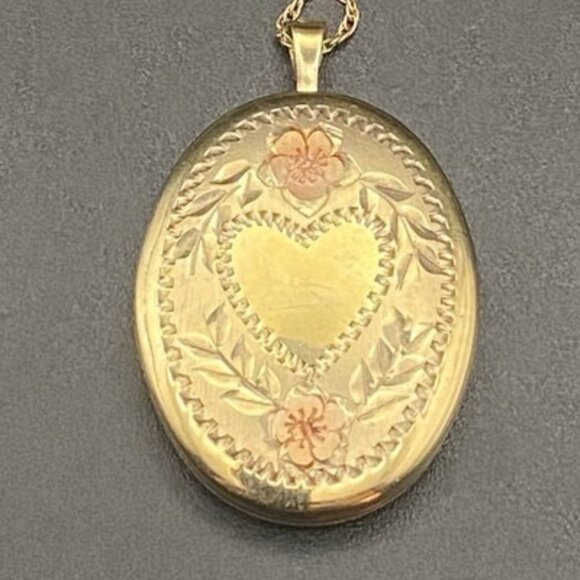 PPC Princess Pride Creations Locket Vermeil Sterling 14k GF Rose Gold 18" Chain - Picture 1 of 7